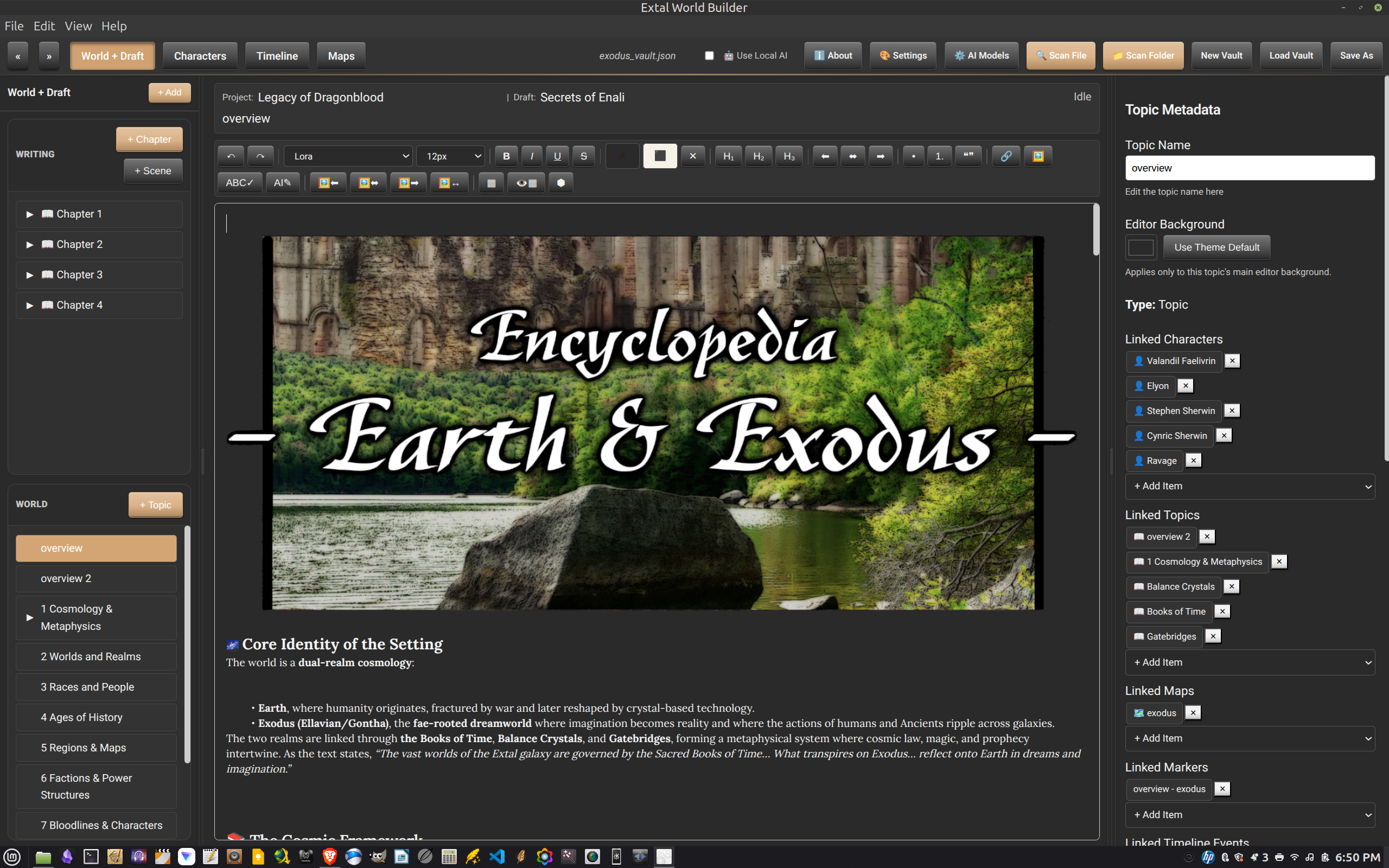 Screenshot of Extal World Builder